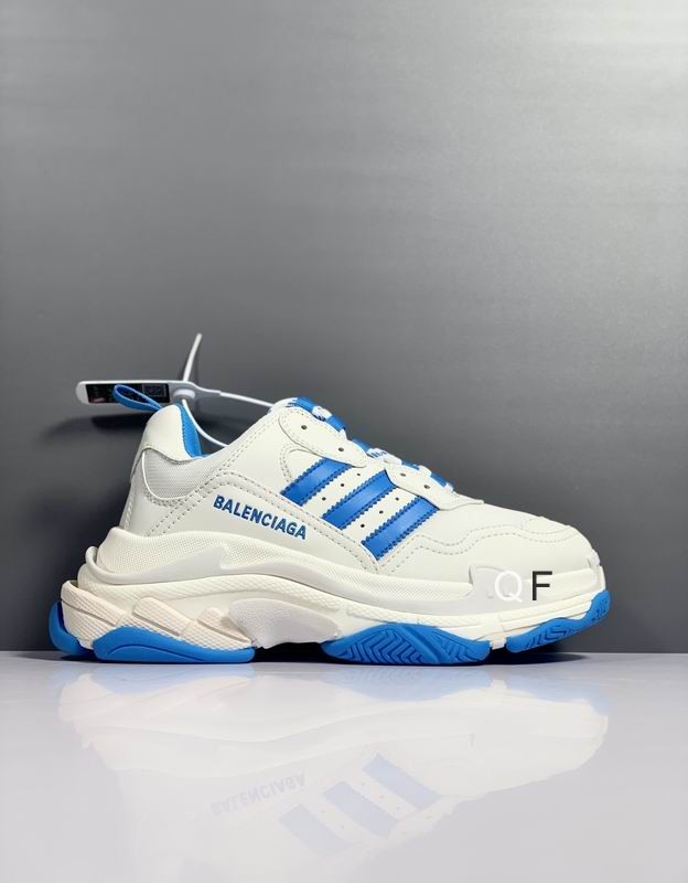 Balenciaga x adidas Triple S White Blue