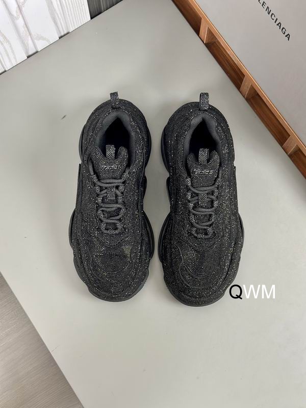 Balenciaga Triple S Black Rhinestones