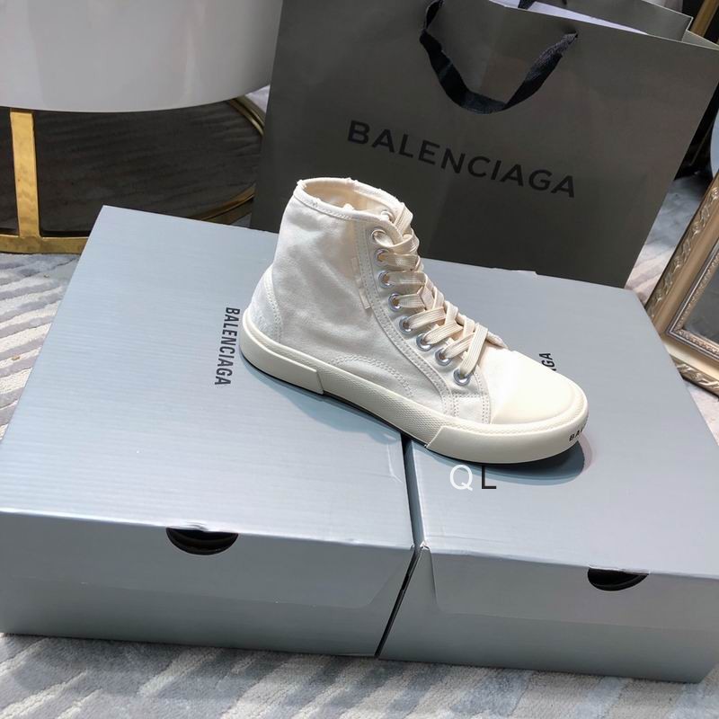 Balenciaga Paris High-Top Sneakers - White