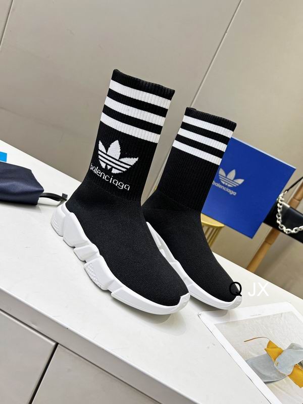 Balenciaga x adidas Speed Trainer Black White