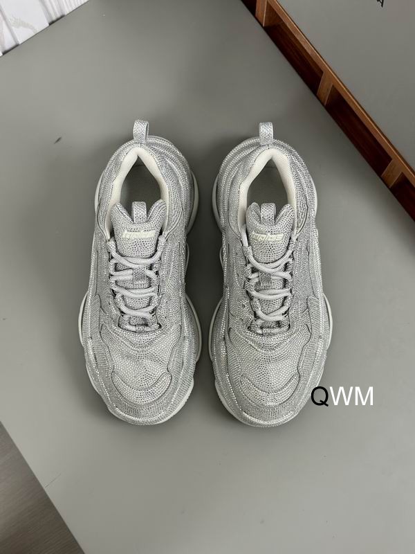 Balenciaga Triple S Light Grey Rhinestones