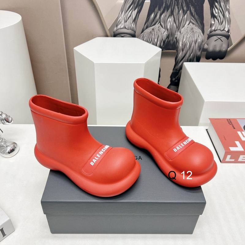Balenciaga ankle boots replica red