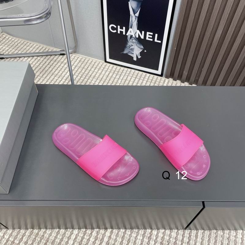 Balenciaga pool rubber slide sandals pink