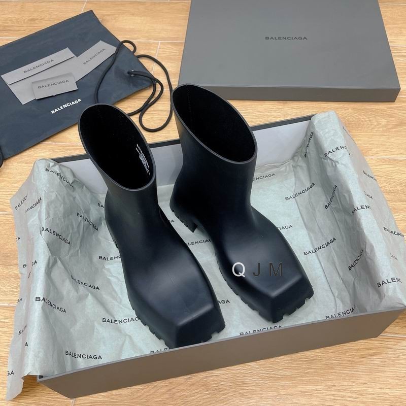 Balenciaga Trooper Rubber Boots Black