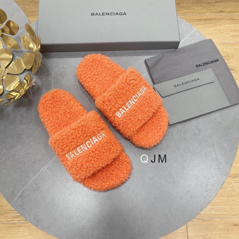 Balenciaga Furry Slide orange