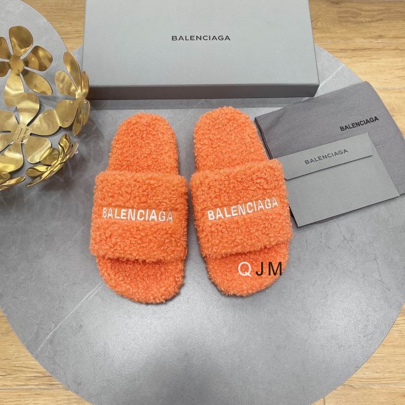 Balenciaga Furry Slide orange