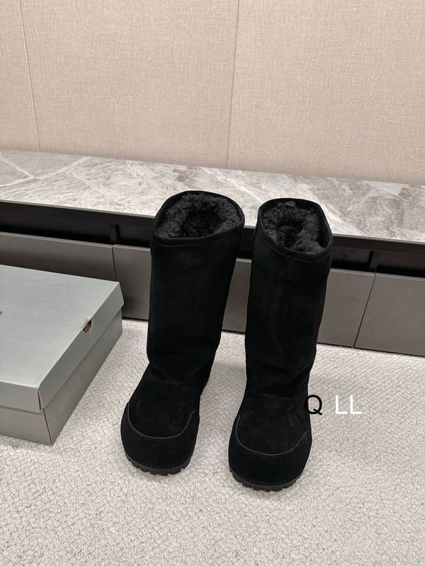 BalenciagaAlaska Fur High suede boots in black