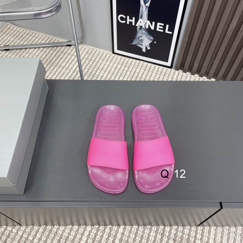 Balenciaga pool rubber slide sandals pink