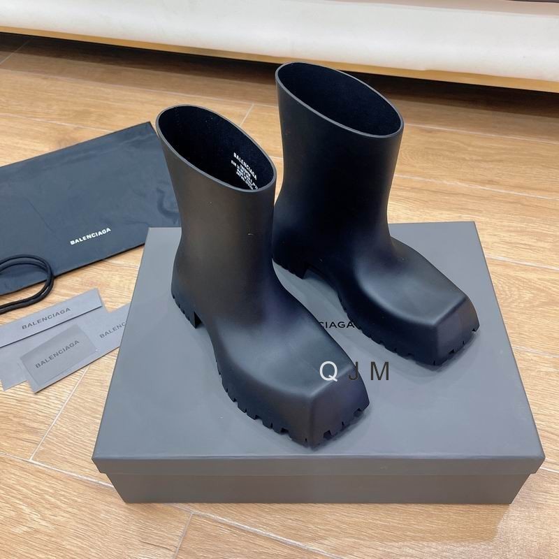 Balenciaga Trooper Rubber Boots Black