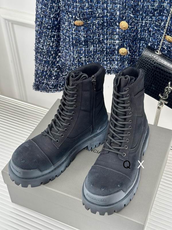BALENCIAGA Balenciaga Combat Strike Canvas Lace-Up Boots