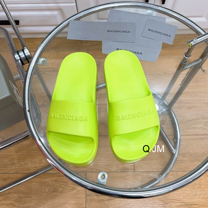 Balenciaga Chunky logo platform slides Yellow