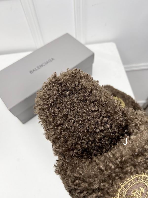 Balenciaga Furry Sandal Brown