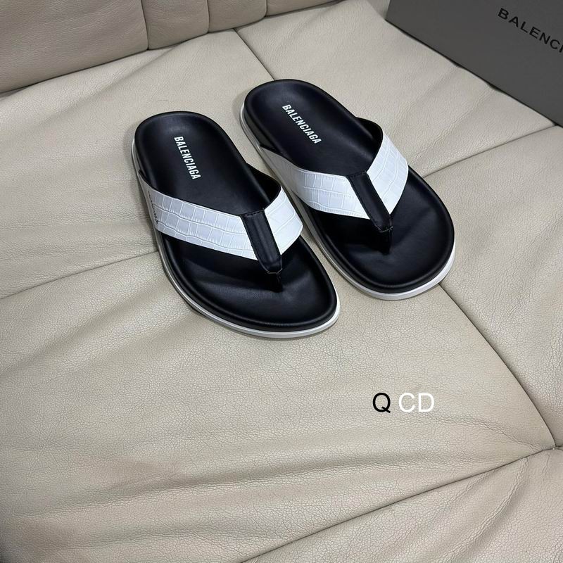 Balenciaga Cosy Sandal Crocodile Embossed White