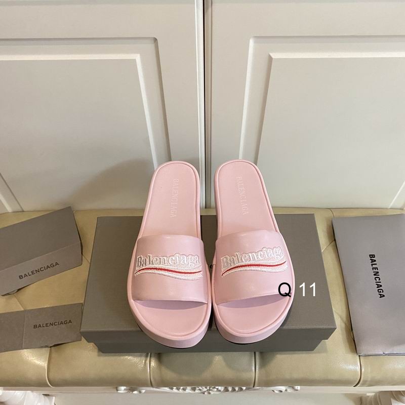 Balenciaga Thick soled rubber slippers Pink