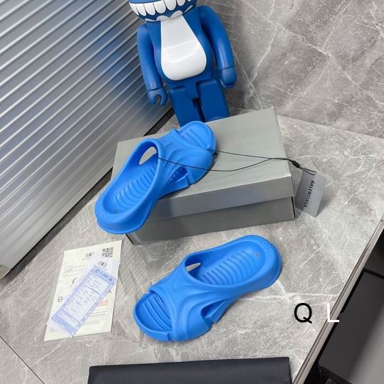 Balenciaga Mold Slide Sandal Blue