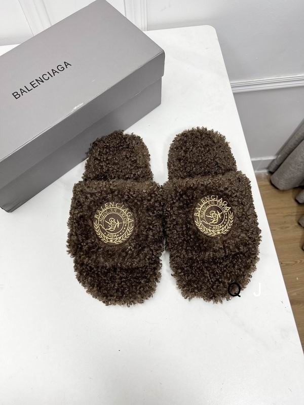 Balenciaga Furry Sandal Brown