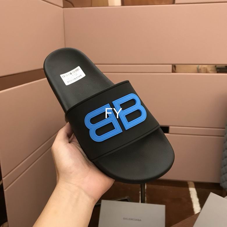BALENCIAGA Pool BB Slide Sandal Black