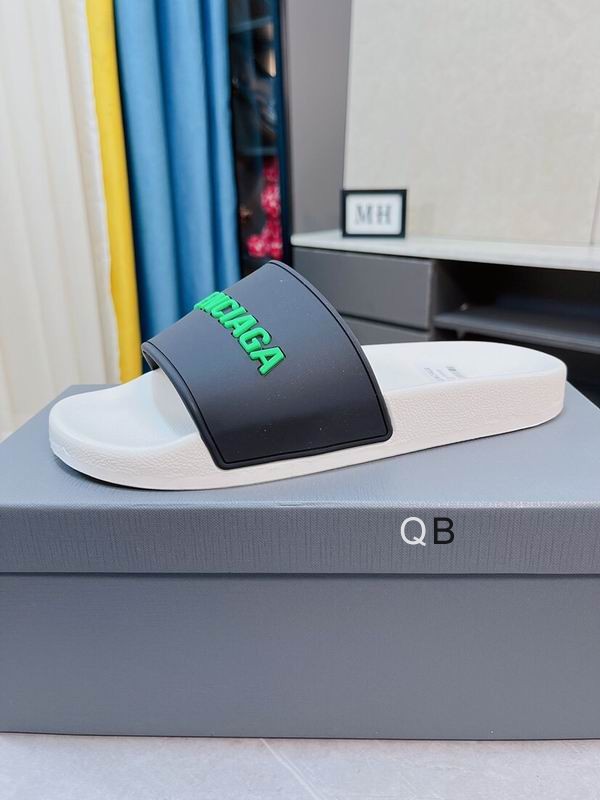Balenciaga Pool Slide Fluo Black green