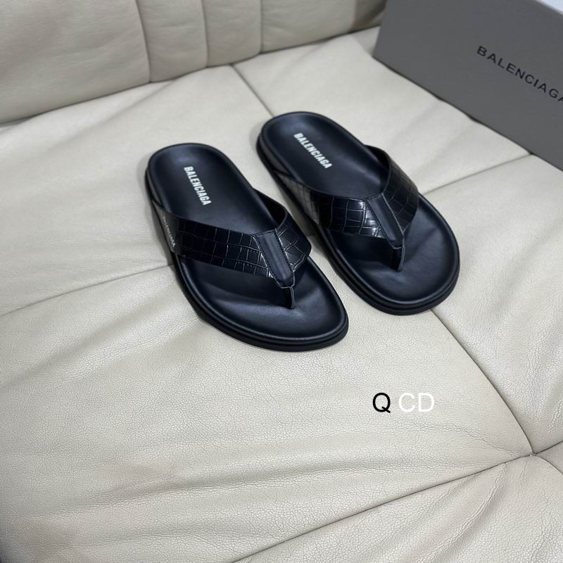Balenciaga Cosy Sandal Crocodile Embossed Black