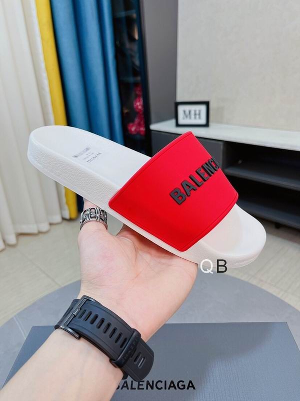 Balenciaga Pool Slide Fluo Red White