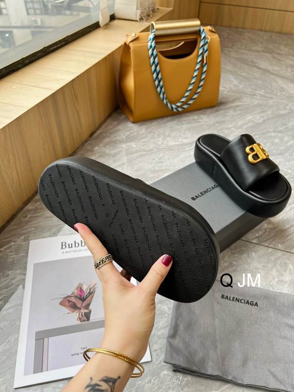 BALENCIAGA Pool BB Slide Sandal Black