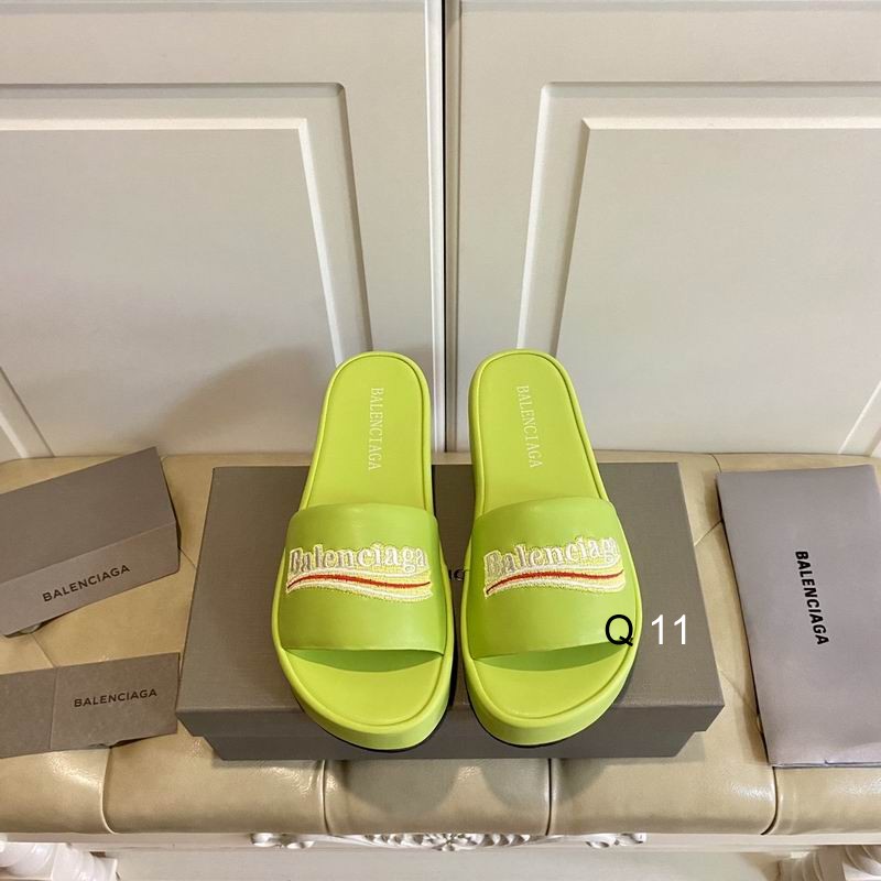 Balenciaga Thick soled rubber slippers Green