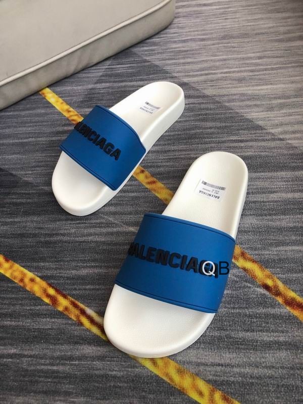 Balenciaga Pool Slide Fluo Blue White