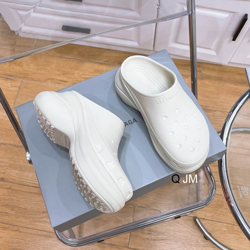 BALENCIAGA x Crocs Platform Rubber Mules White