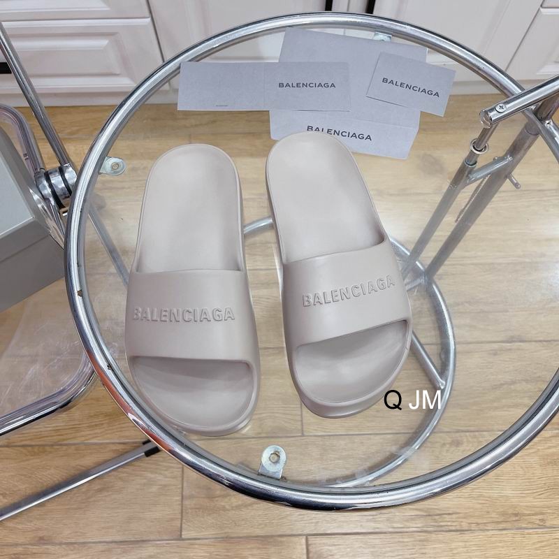 Balenciaga Chunky logo platform slides Gray
