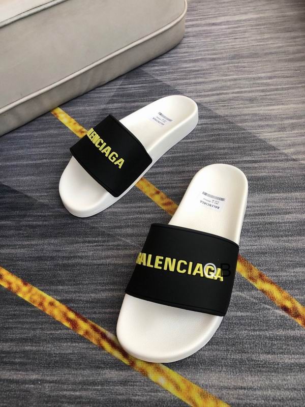 Balenciaga Pool Slide Fluo Black White