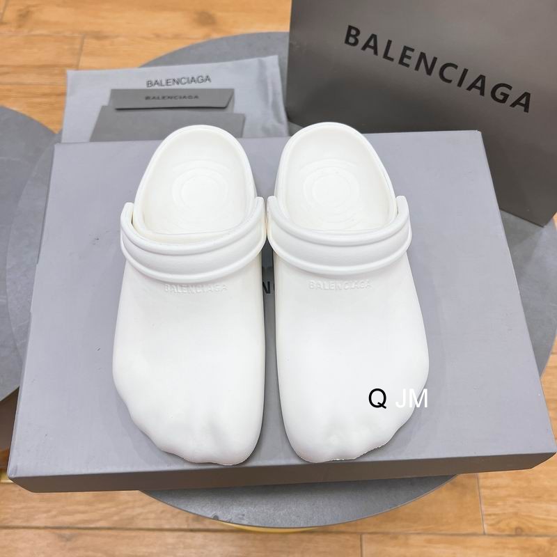 Balenciaga Men's White Sunday Molded Mules