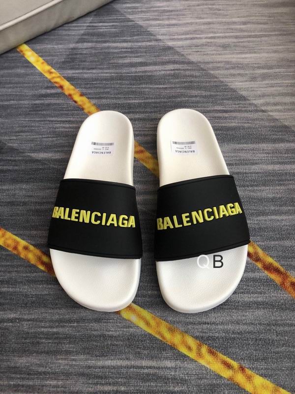 Balenciaga Pool Slide Fluo Black White