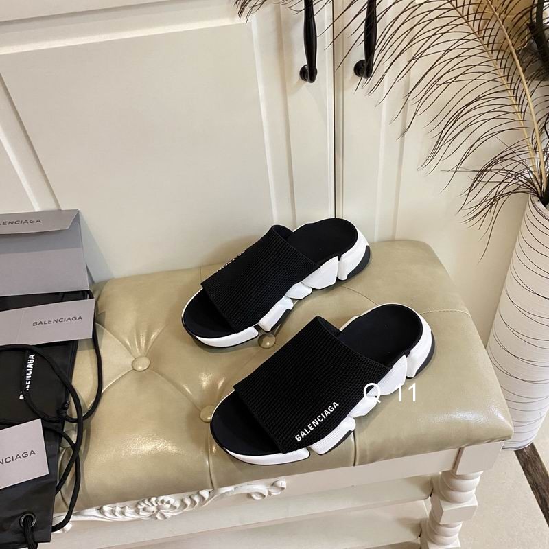 Balenciaga Men's Speed Recycled Knit Mule in Black