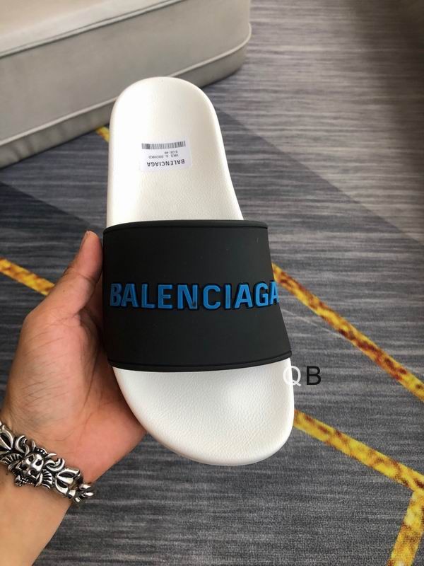 Balenciaga Pool Slide Fluo Black blue