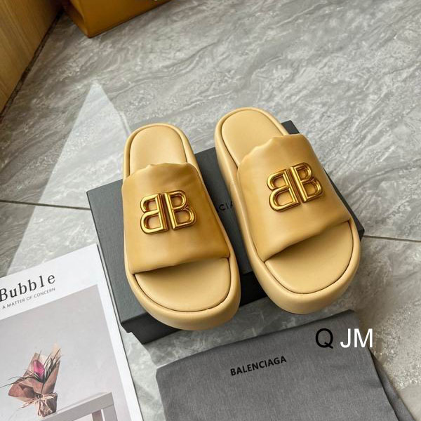 BALENCIAGA Pool BB Slide Sandal Yellow