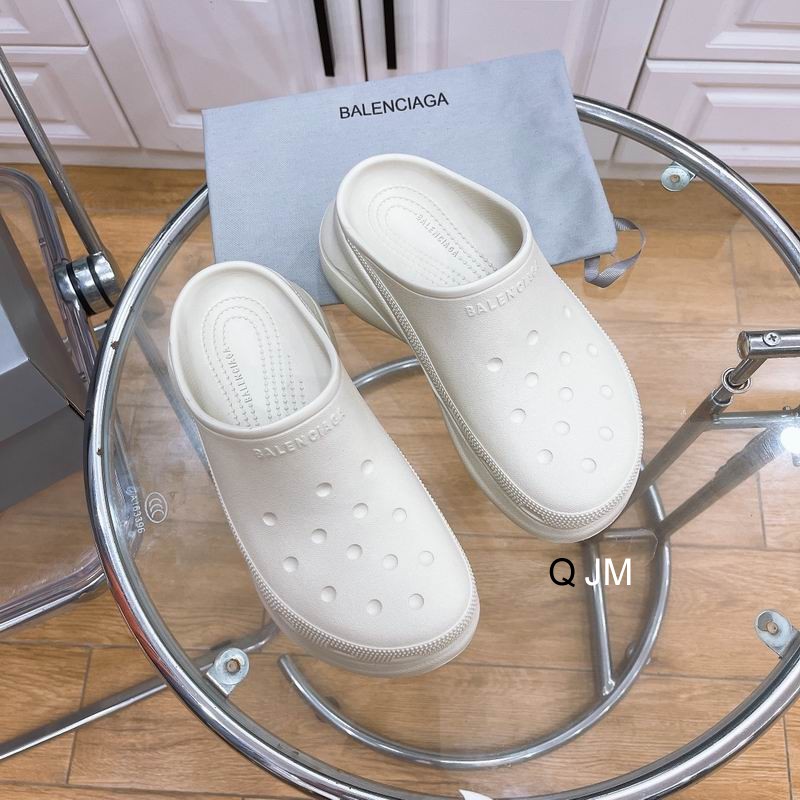 BALENCIAGA x Crocs Platform Rubber Mules White