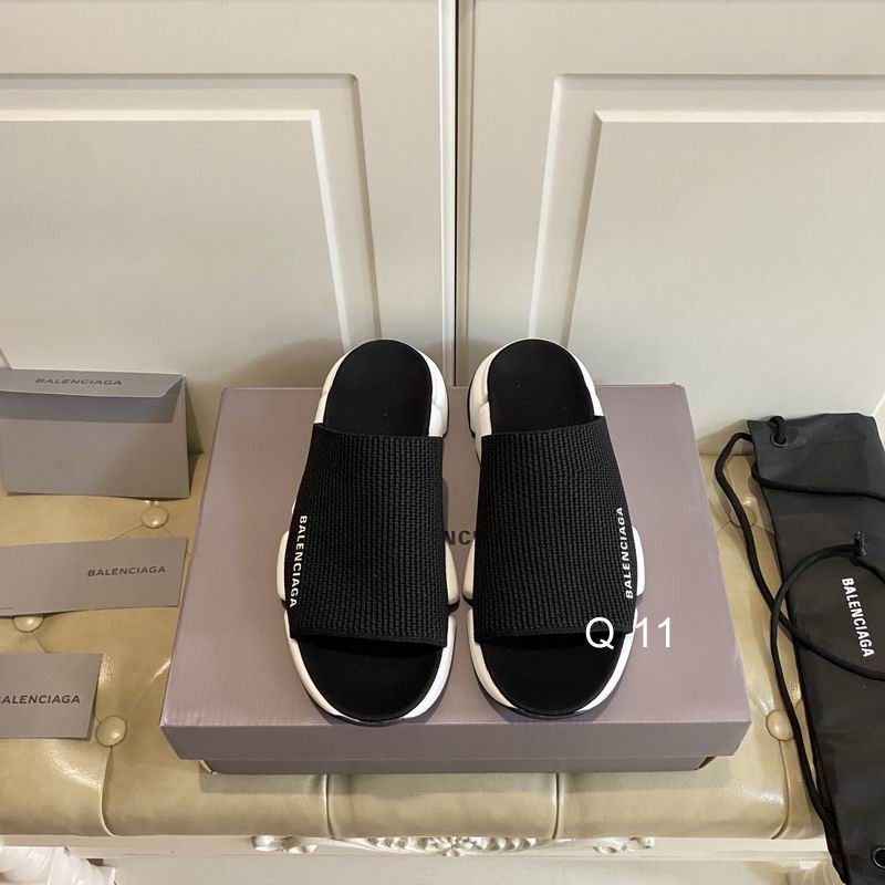 Balenciaga Men's Speed Recycled Knit Mule in Black