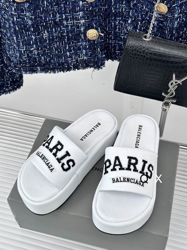 Balenciaga Women's Rubber White Slippers