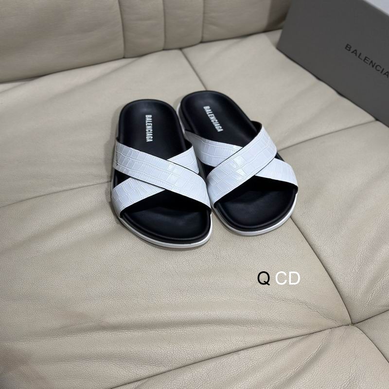 Balenciaga Men's High-end Crocodile Crochet Spinning White