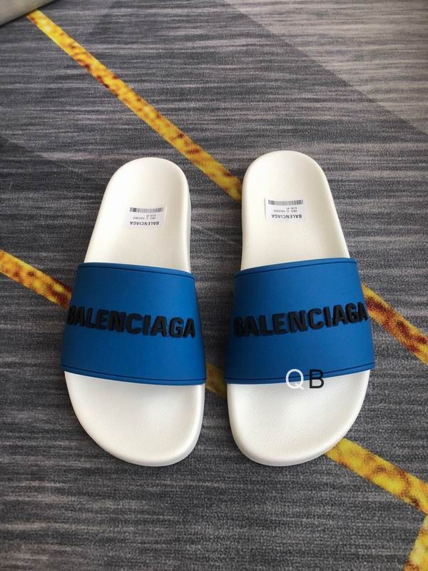 Balenciaga Pool Slide Fluo Blue White