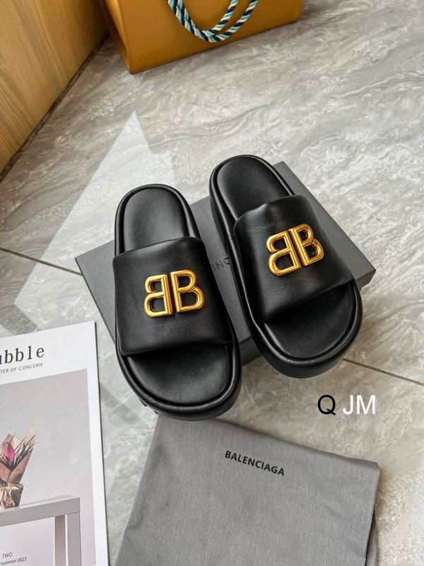 BALENCIAGA Pool BB Slide Sandal Black