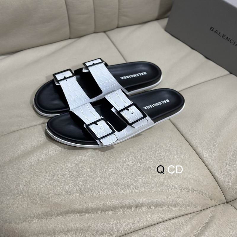 Balenciaga Mallorca Sandal White Crocodile Embossed
