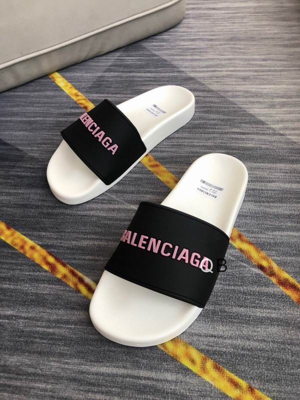 Balenciaga Pool Slide Fluo Black pink