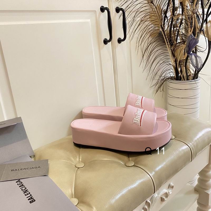 Balenciaga Thick soled rubber slippers Pink