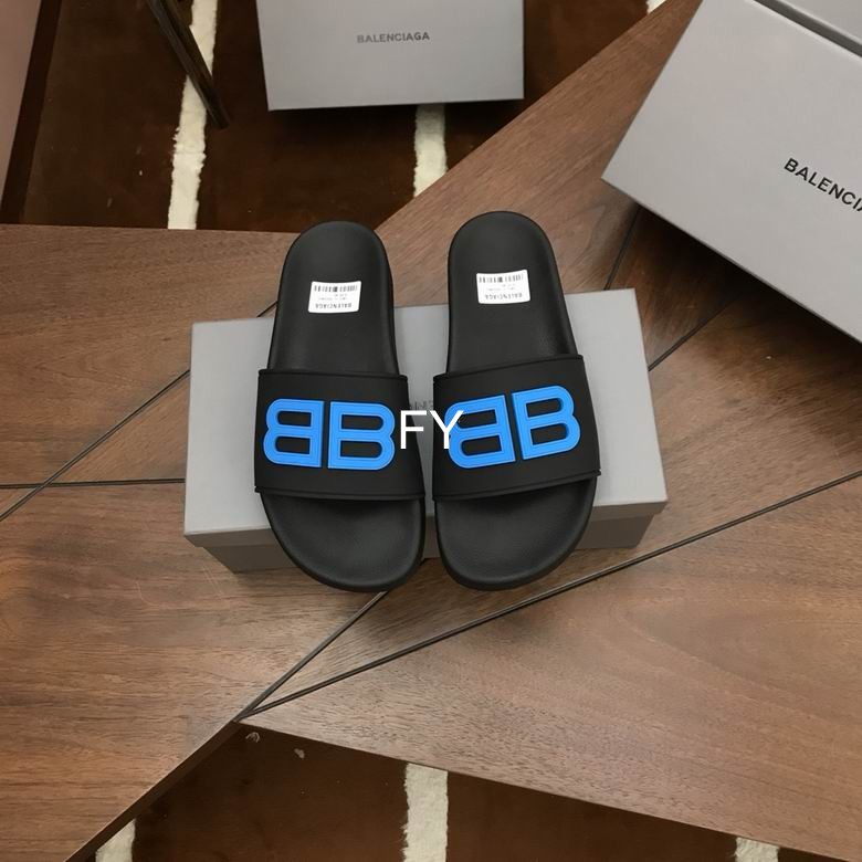 BALENCIAGA Pool BB Slide Sandal Black
