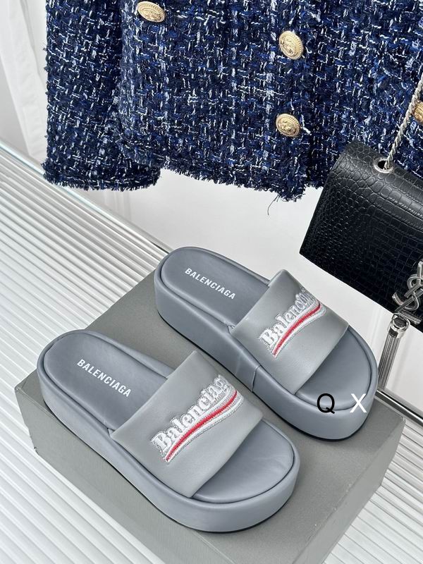Balenciaga Thick soled rubber slippers Gray