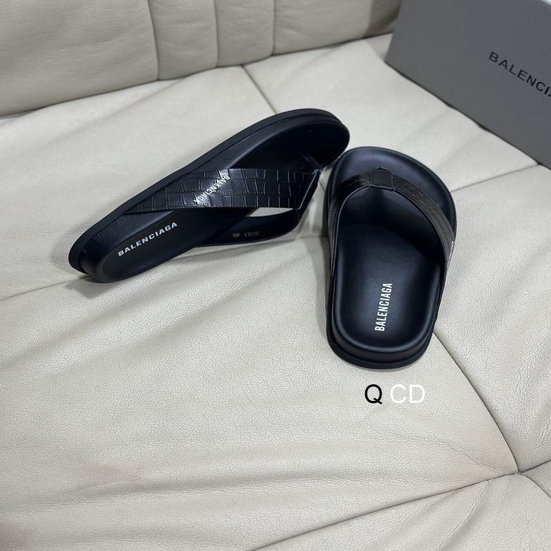 Balenciaga Cosy Sandal Crocodile Embossed Black