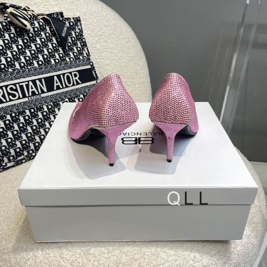 Balenciaga diamond-studded high heels Pink