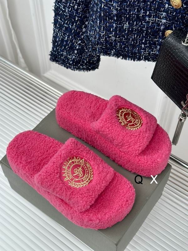 Balenciaga Furry Sandal Pink