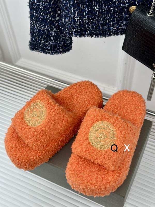 Balenciaga Furry Sandal Orange